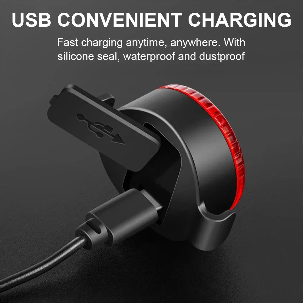 Luvikno | USB Oppladbart LED Sykkellys Sett – Vanntett Sykkelhode lys og Baklys med Flere Moduser for Sikkerhet og Synlighet