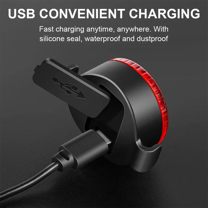 Luvikno | USB Oppladbart LED Sykkellys Sett – Vanntett Sykkelhode lys og Baklys med Flere Moduser for Sikkerhet og Synlighet