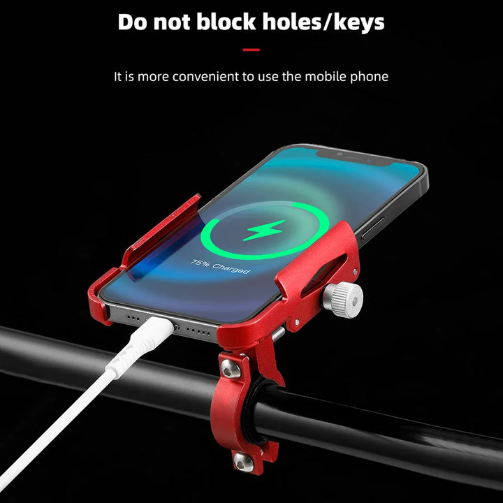 Luvikno | Sykkel Telefonholder RideGrip 360 Pro | 360° Roterbar | Aluminium Legering | Støtbestandig & Sikker | For Sykkel, Motorsykkel & E-Scooter