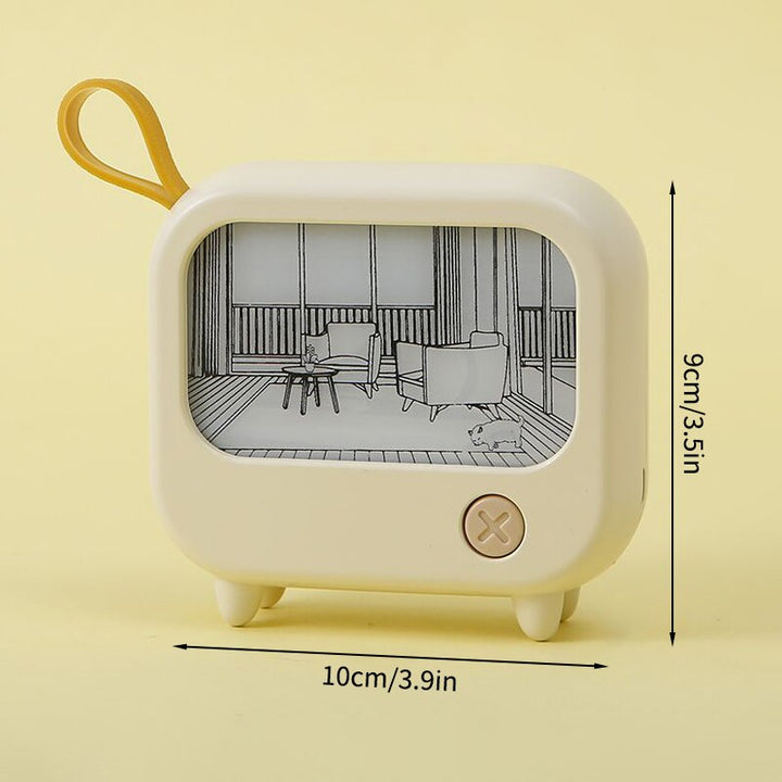 Mini Art TV Maling Dekor Nattlampe | Luvikno