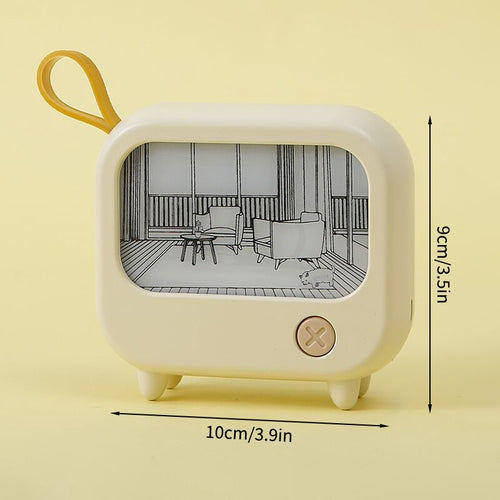Mini Art TV Maling Dekor Nattlampe | Luvikno