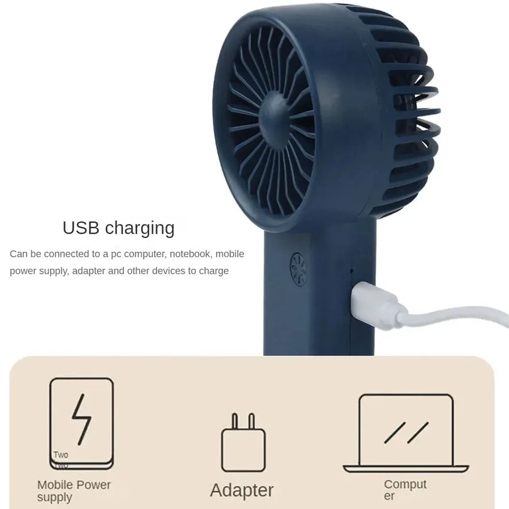 Luvikno | Brisola Mini Håndholdt Vifte med USB-lading | 3 Hastighetsinnstillinger & LED-skjerm | Bærbar Batterivifte for Kontor, Reise & Sport