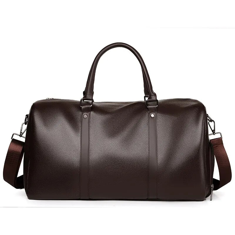 Luvikno | Reiseveske Ravemo Roadster | Retro sportveske laget av vanntett PU | 44×33×21 cm | For korte turer, trening & motorsykkelkjøring