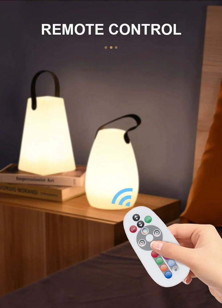 Luvikno | Mobil Vanntett Trådløs Lampe | Trådløs, Fargeforandrende & Ideell for Utendørs Camping og Hjemmeatmosfære