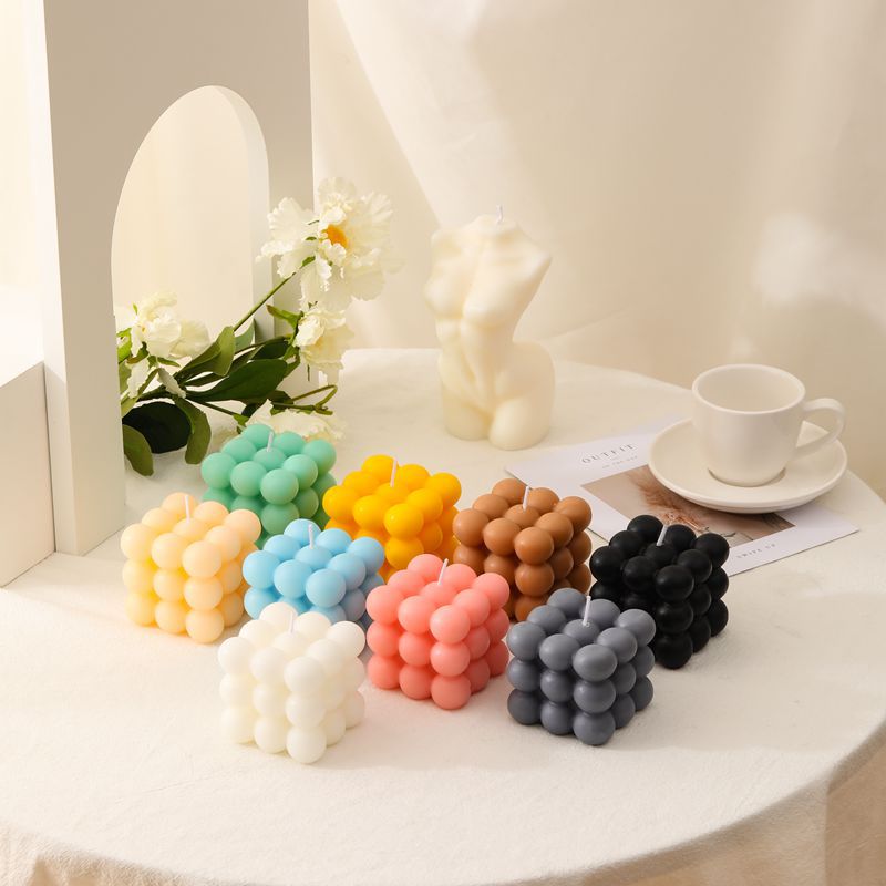 BubbleGlow Stearinlys - Trendy Stearinlys for Ditt Interiør Luvikno