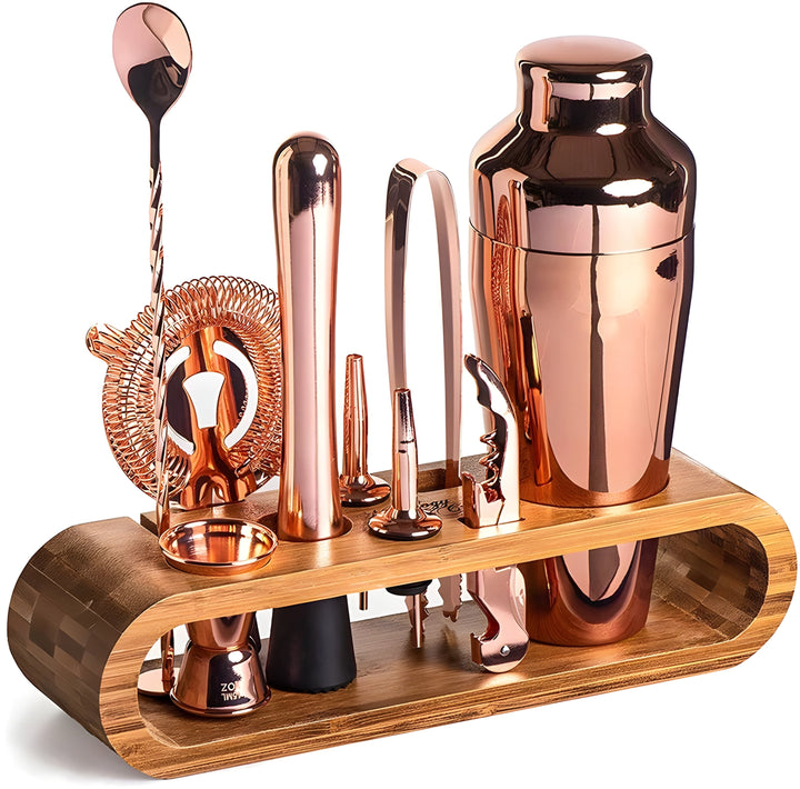 Cocktail shaker-set laget av rustfritt stål – 10-delt premium bartender-sett | Ideell for Luviknoandede drinker og fester | Luvikno