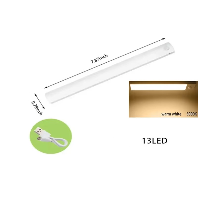 Smart Sensor LED Nattlys - Bevegelsesaktivert, Lysdempbar & Oppladbar Luvikno