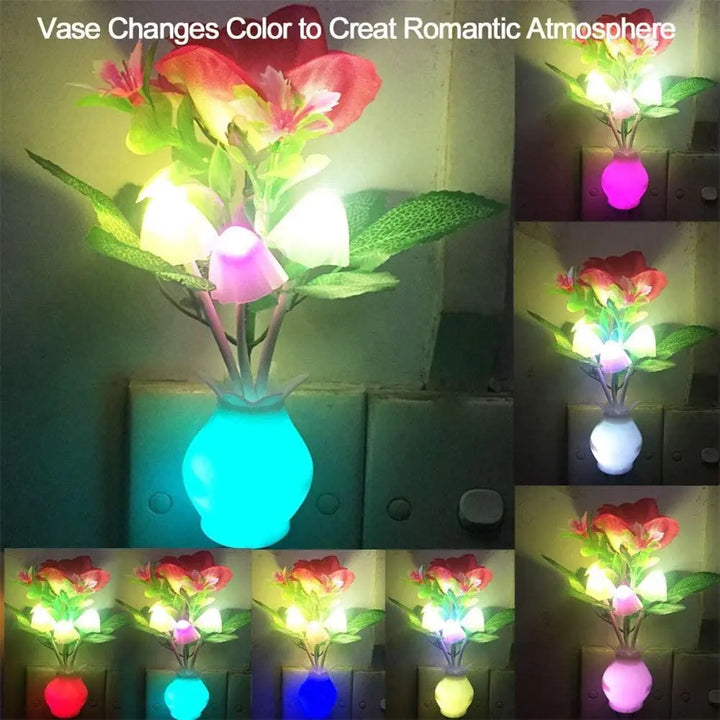 Mini Flower Vase Smart Light Sensor Night Lamp | Luvikno