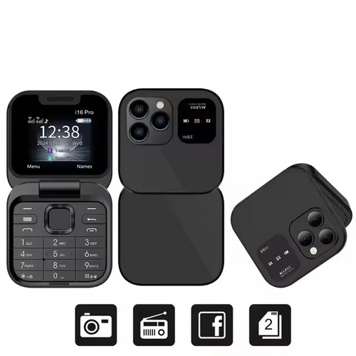 Stor skjerm høyvolum fliptelefon med dual SIM og lang standby Luvikno