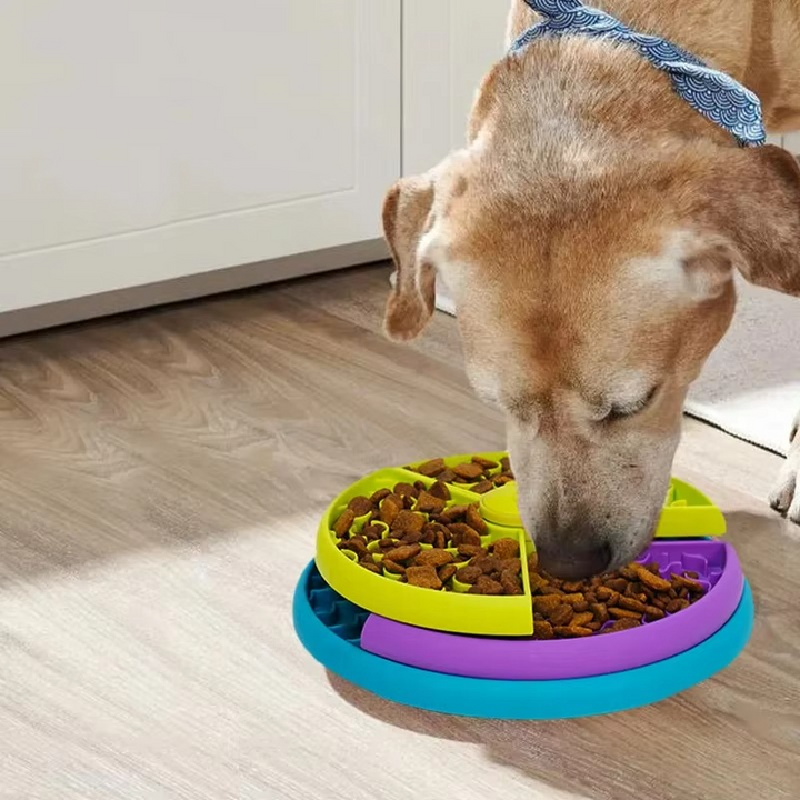 Interaktivt Sakte Matpuzzle Leketøy for Hunde & Katter Luvikno