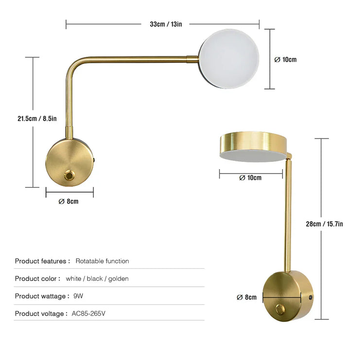 NordicGlow - Justerbar LED Vegglampe for Moderne Interiør Luvikno