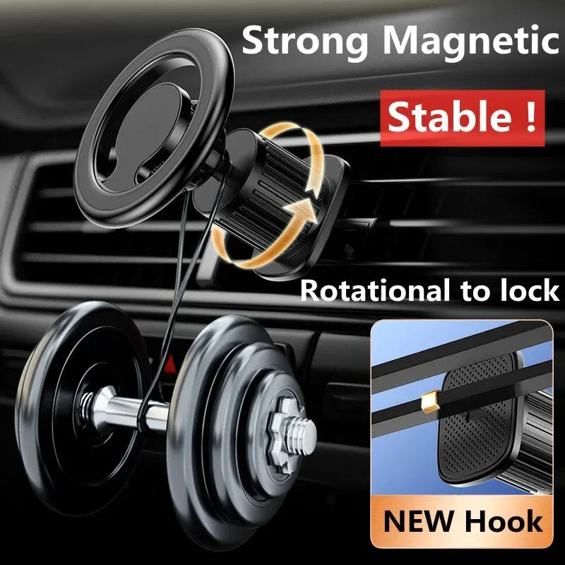 Luvikno | MagnoGrip AutoMount Magnetisk Telefonholder for Bil | 360° Rotasjonsbar | Sterkt Hold for iPhone, Samsung & Co.