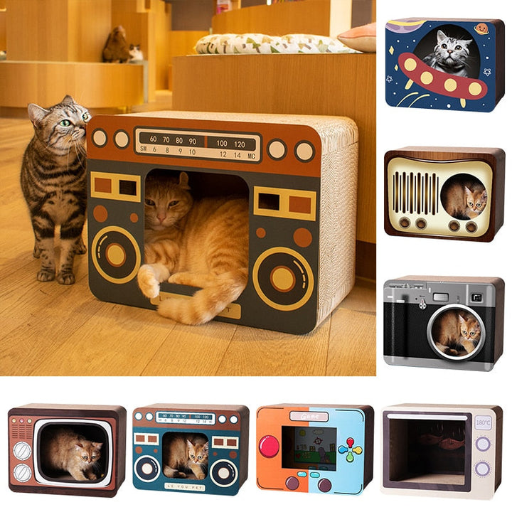DIY Vintage Cat Scratching Board Bed | Luvikno
