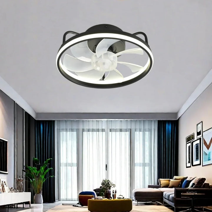 Moderne LED Taklampe Vifte med DC-motor - 6 Hastigheter, Timer, Lav Etasje Loftsvifte, Fjernkontroll Dekorativ Lys | Luvikno