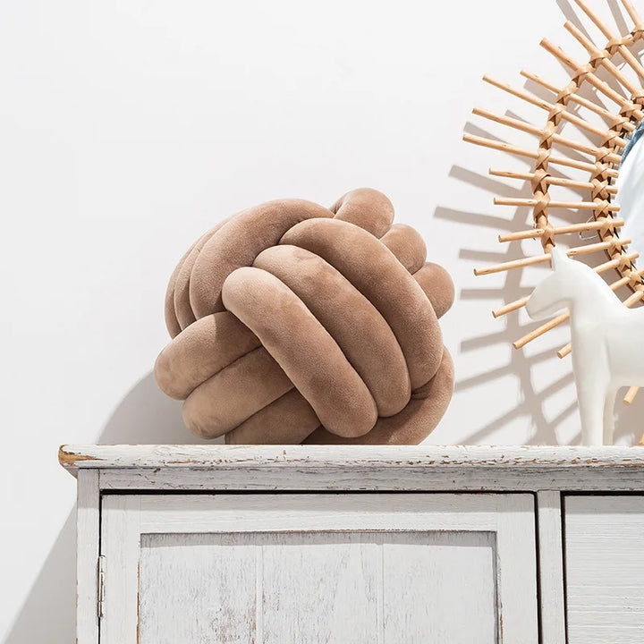 Plush Knot Cushion (Velour) | Luvikno