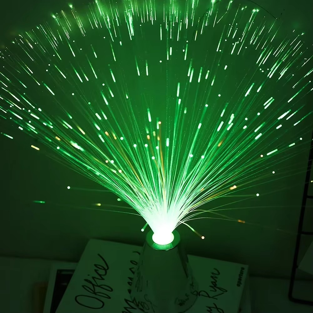 Flerfarget LED Fiber Optisk Stjernelys Lampe Luvikno