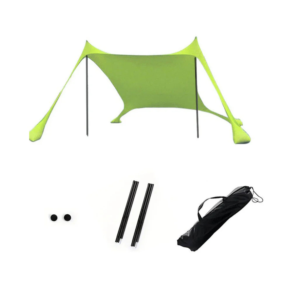 Luvikno | Solaviva Strandtelt med UV-beskyttelse UPF50+ | Vindbestandig & Vanntett | For 3–4 personer | 200×200×170 cm