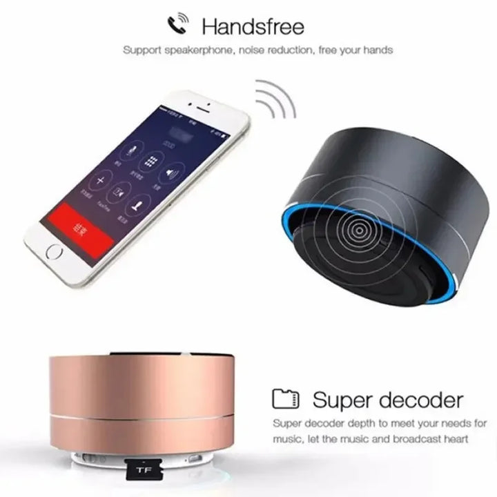 Luvikno | Klarova Mini Bluetooth Høyttaler | HiFi Lydkvalitet | TF & USB Støtte | Bærbar & Kompakt