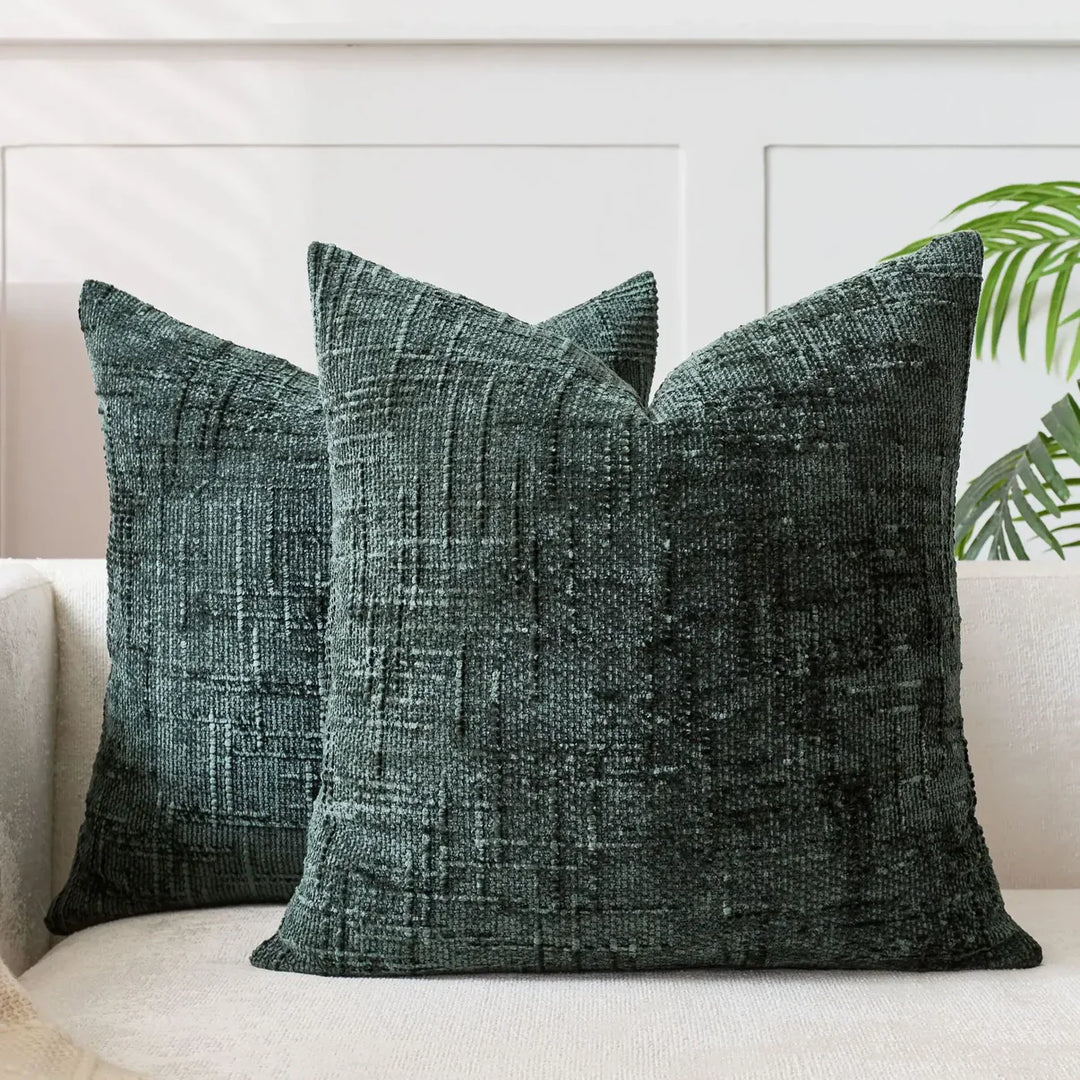 Chenille Sofa putevar – Myk ensfarget design | Elegant dekorasjon for stue & soverom | Luvikno