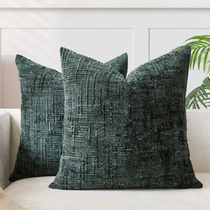 Chenille Sofa putevar – Myk ensfarget design | Elegant dekorasjon for stue & soverom | Luvikno