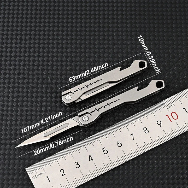 Titanium All-Purpose Foldable Sharp Cutter Knife | Luvikno