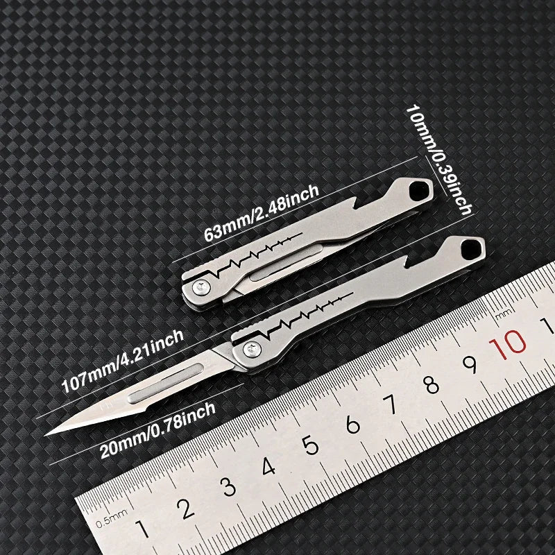 Titanium All-Purpose Foldable Sharp Cutter Knife | Luvikno