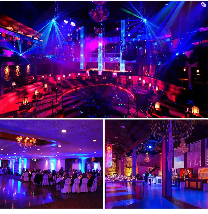 Luvikno | 36W RGB LED Scenelys - Profesjonell DMX512 Stemmekontroll Disco Lys for KTV Bar Fest DJ, dekorativ effektprojeksjon