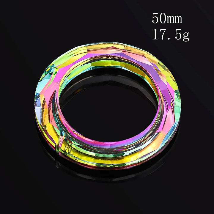 Luvikno | Krystall Solfanger LumiRing 50 | Ø 50 cm | Glassprisme for Vinduer, Hage & Dekor | Regnbuefanger for Lysleker