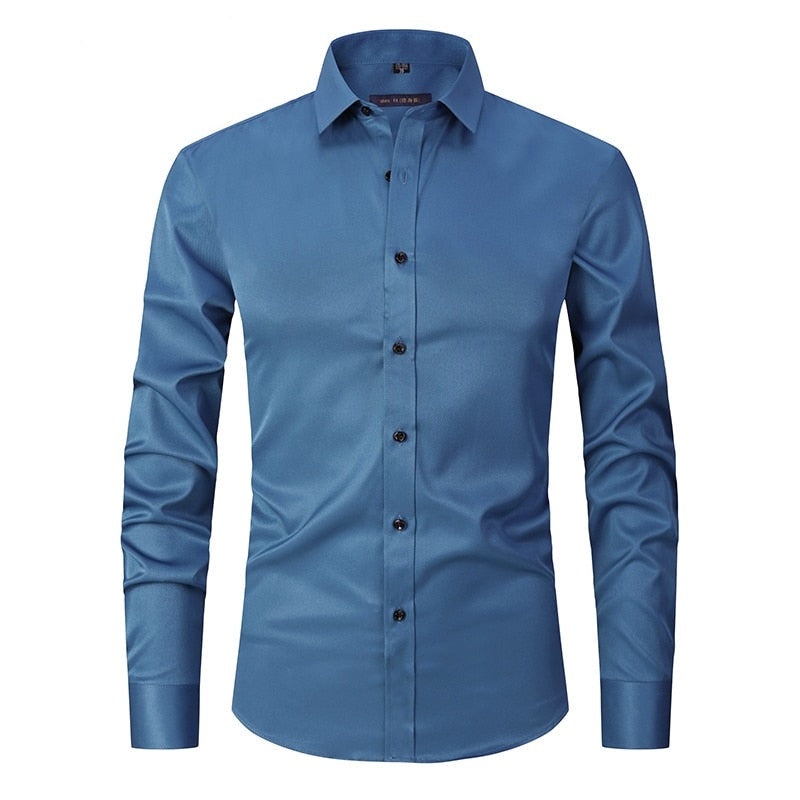 Luvik | Miehet Anti-Wrinkle Slim Fit pukeutua paita