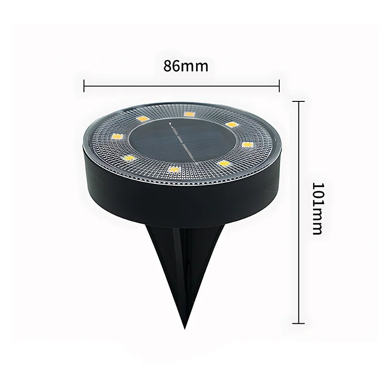 Luvikno | Terraluna Solar Ground Light LED | IP68 Vanntett | Automatisk Lyskontroll | For Hage, Sti & Terrasse