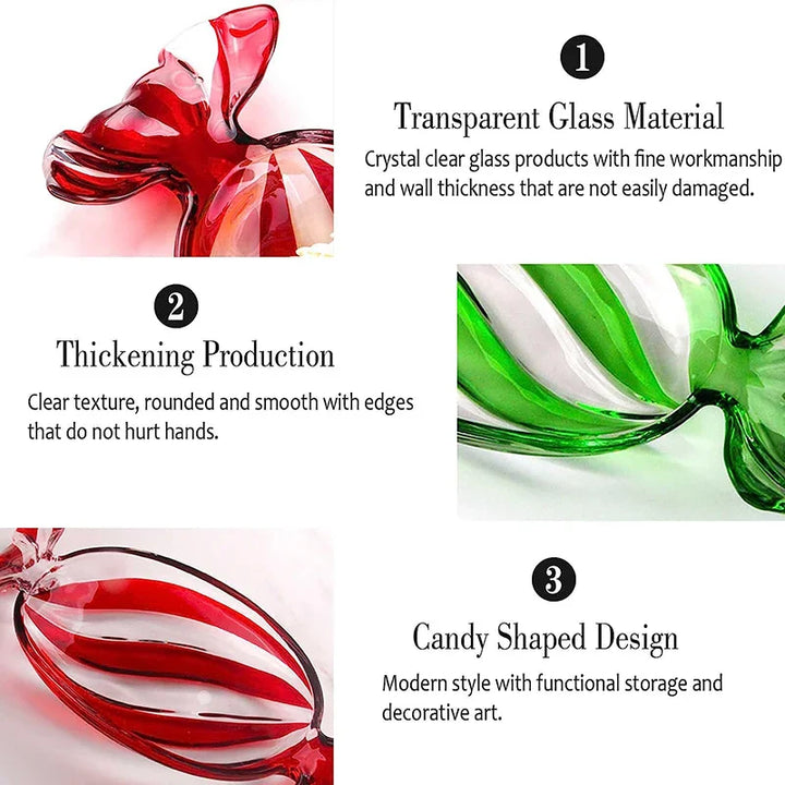 Candy-formet glass snacktallerken | Luvikno