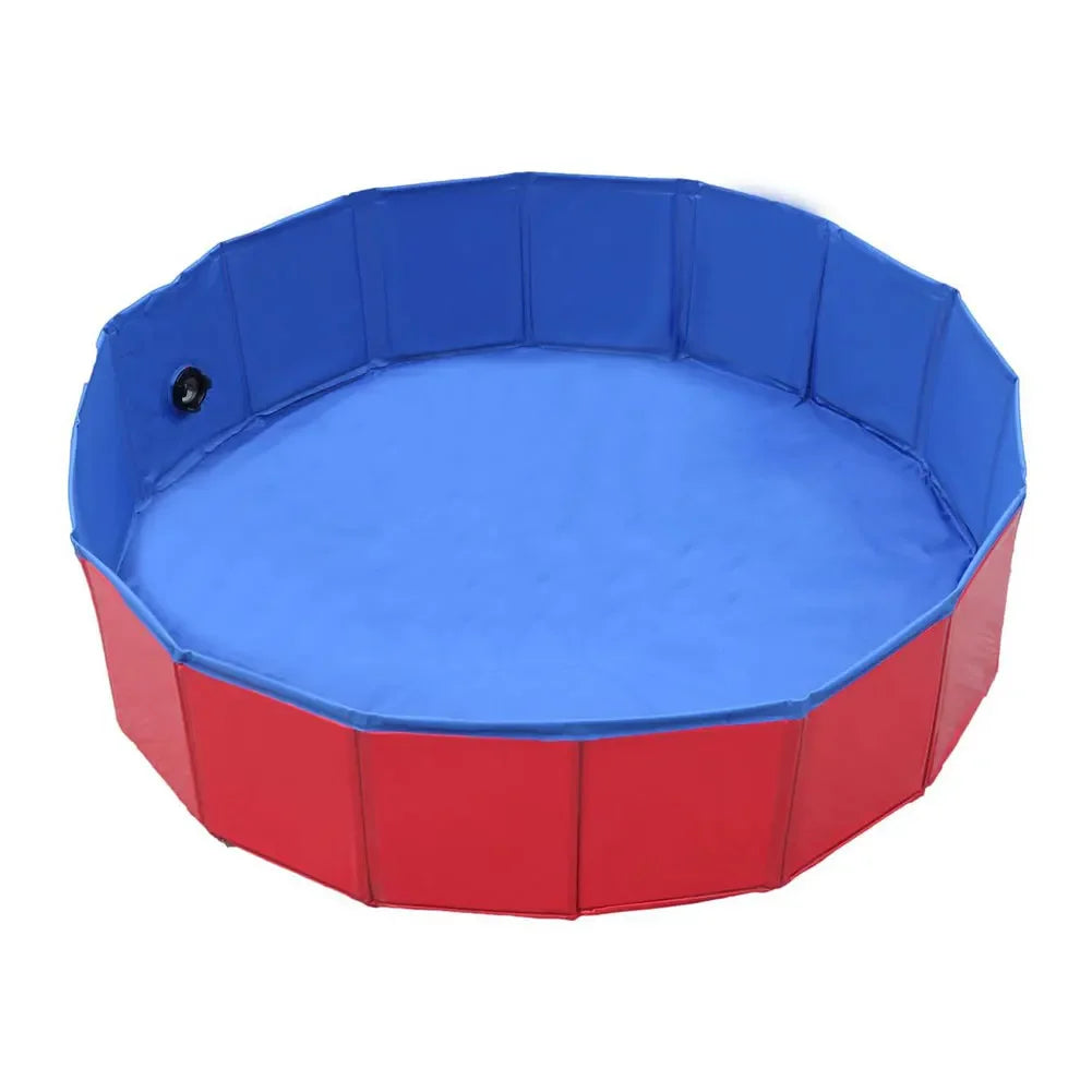 Sammenleggbar PVC hundepool med dreneringsventil Luvikno