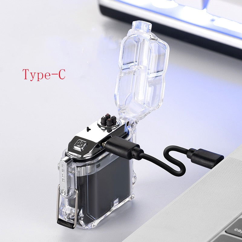 Prismatisk Regnbue Vindtett Dobbel Bue Lighter | Luvikno