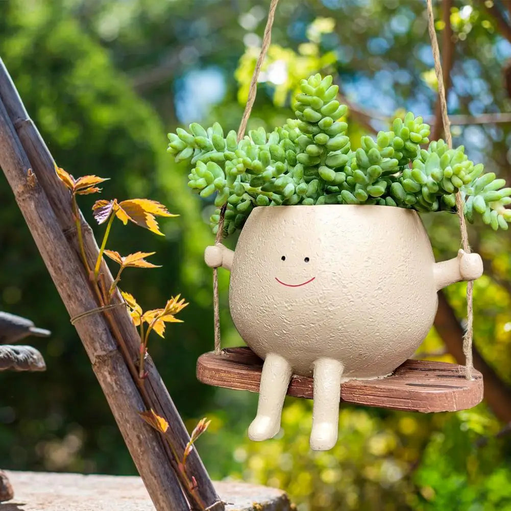 Swing Smiling Face Blomsterpotte | Luvikno
