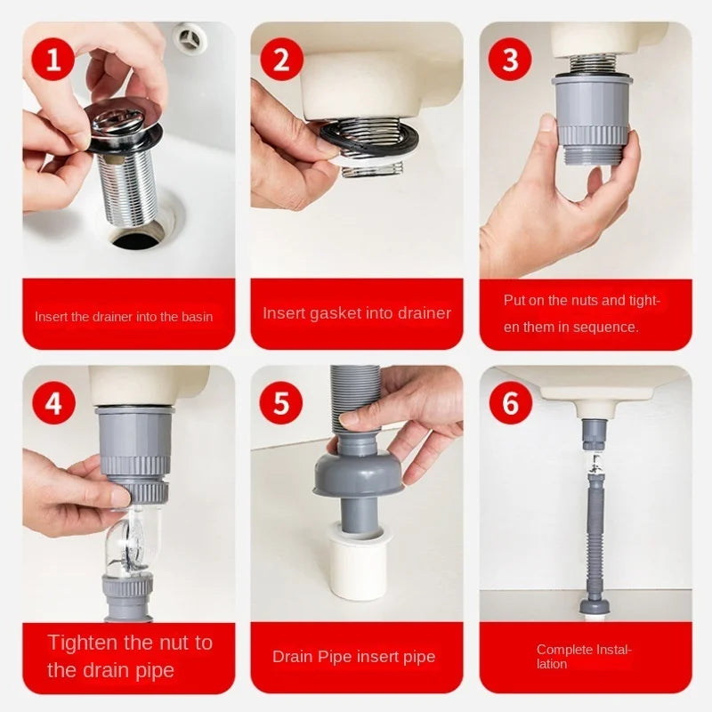360 Drain Easy Universal Overflow Disposer Drain Kit | Luvikno