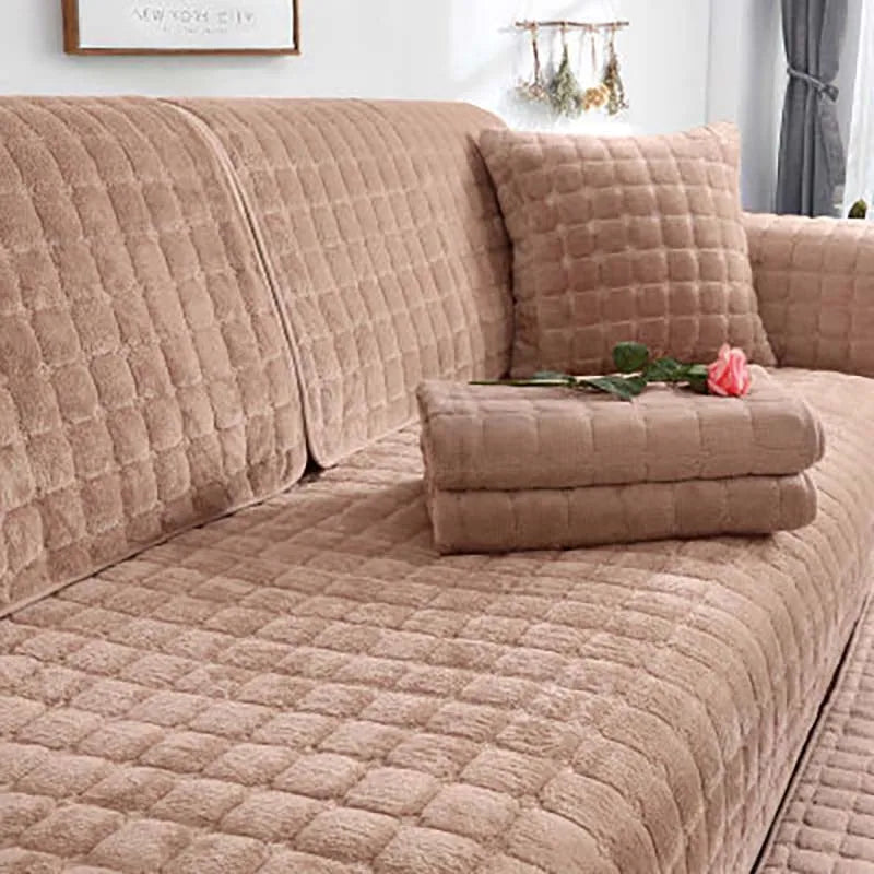 Koselig myk tykk plush non-slip sofa dekke | Luvikno