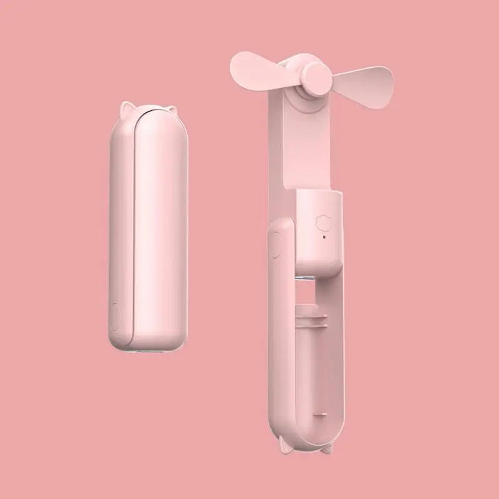 Ny håndholdt bærbar mini vifte - Kreativ, tre-hastighets justerbar, ensfarget, USB-oppladbar liten vifte | Luvikno