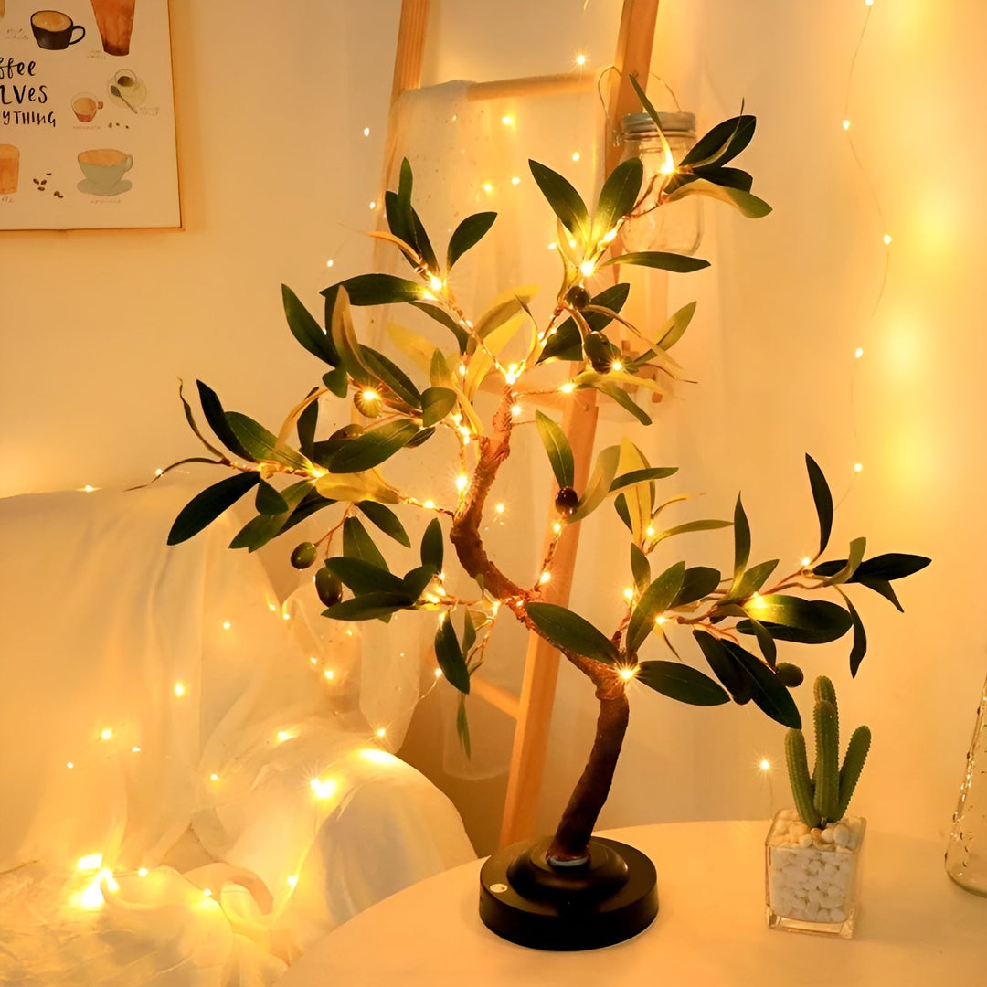 Luvikno | Magisk Trelampe med - Glitrende LED Belysning