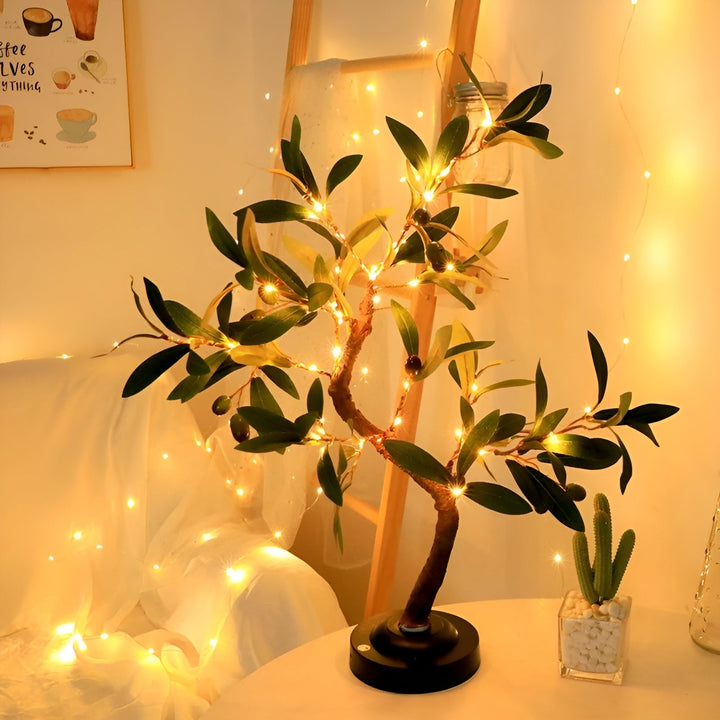 Luvikno | Magisk Trelampe med - Glitrende LED Belysning