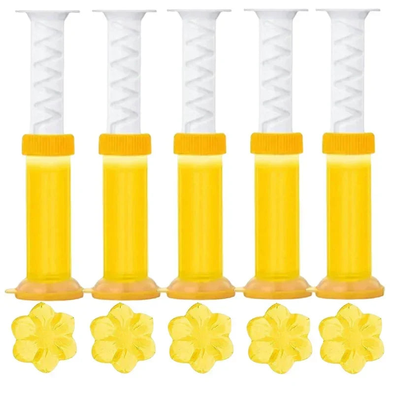 Luvikno | BloomFresh WC-Gel Flowers | Duftgel for Toalett & Urinal | Rensende, Antibakteriell & Dekorativ | 12 Blomster per Stift