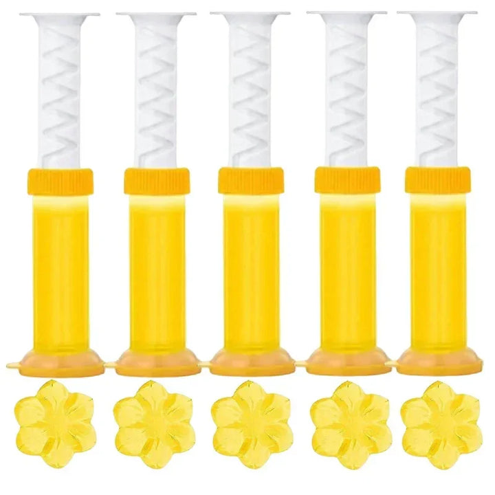 Luvikno | BloomFresh WC-Gel Flowers | Duftgel for Toalett & Urinal | Rensende, Antibakteriell & Dekorativ | 12 Blomster per Stift