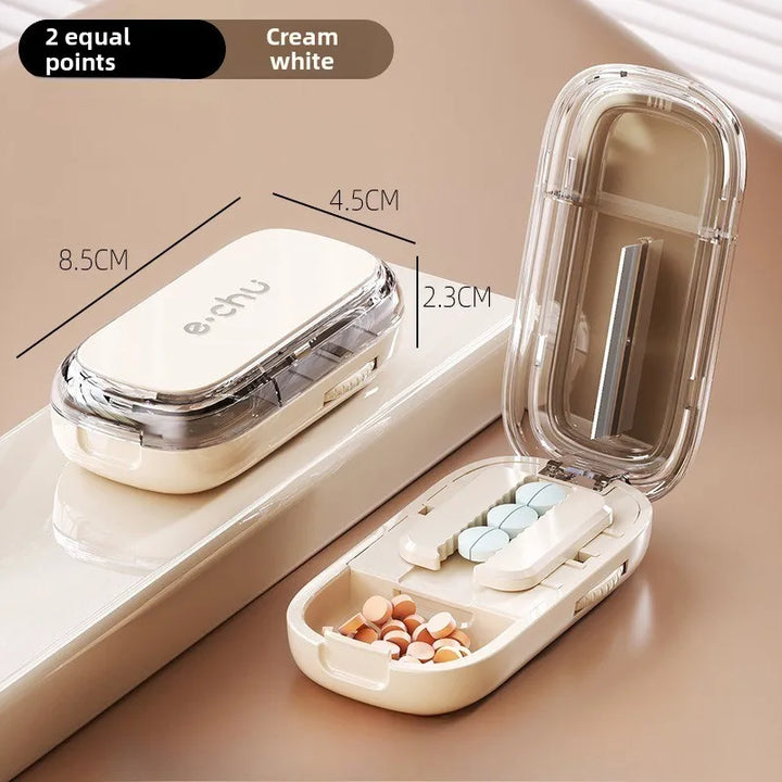 Pocket Size Dustproof Pill Cutter Organizer | Luvikno