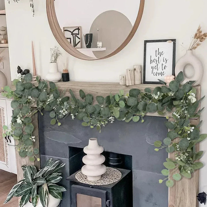 Luvikno | Garland - EvaGreen - Kunstig Eucalyptus - 2-delt Sett