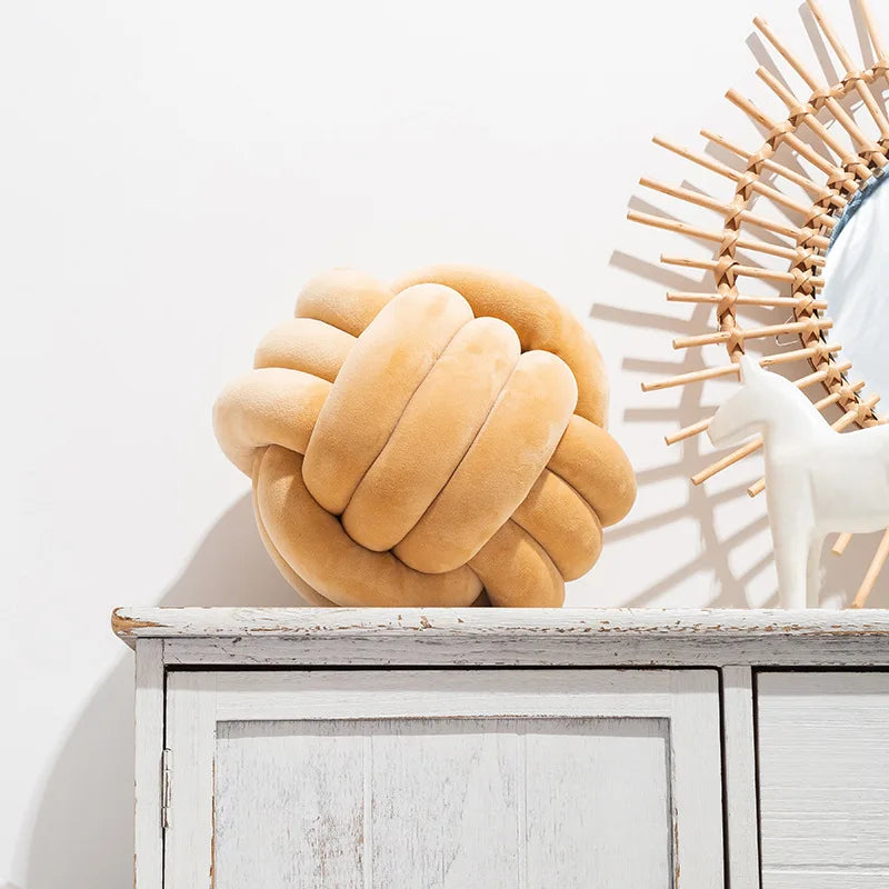 Plush Knot Cushion (Velour) | Luvikno