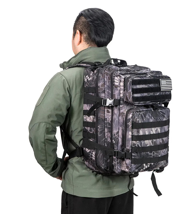 Ryggsekk Camo Taktisk 45L Militær Ryggsekk Luvikno