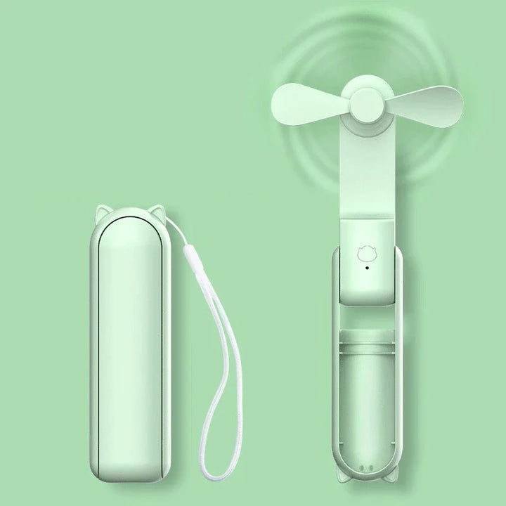 Luvikno | Mini Håndvifte Breezella | USB Oppladbar | 3 Hastigheter | Sammenleggbar & Strømbankfunksjon | 2000 mAh Batteri
