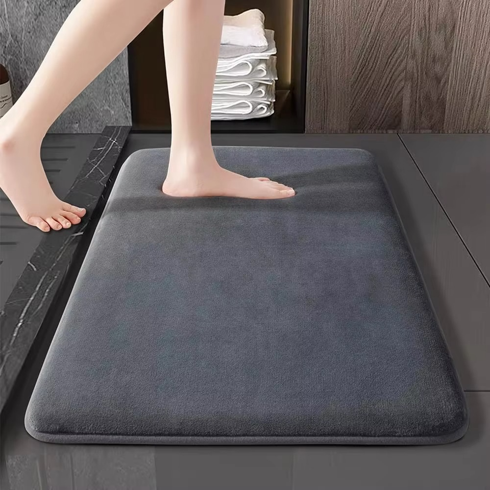 Luvikno | Ultra-absorberende, Antiskli Luksuriøs Korall Fløyel Bade Mat