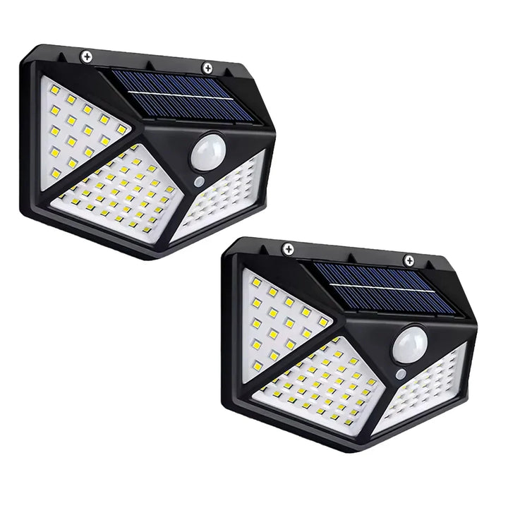 Solarvegglys Utendørs 100 LED med bevegelsessensor | Luvikno