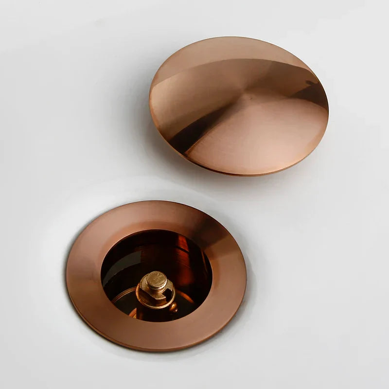Bagnolux Rose Gold Sink Drain Valve Luvikno