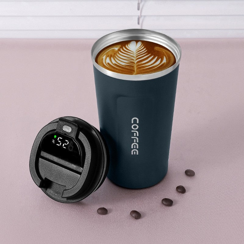 LED Temperaturdisplay Smart Termos Kaffekopp | Luvikno